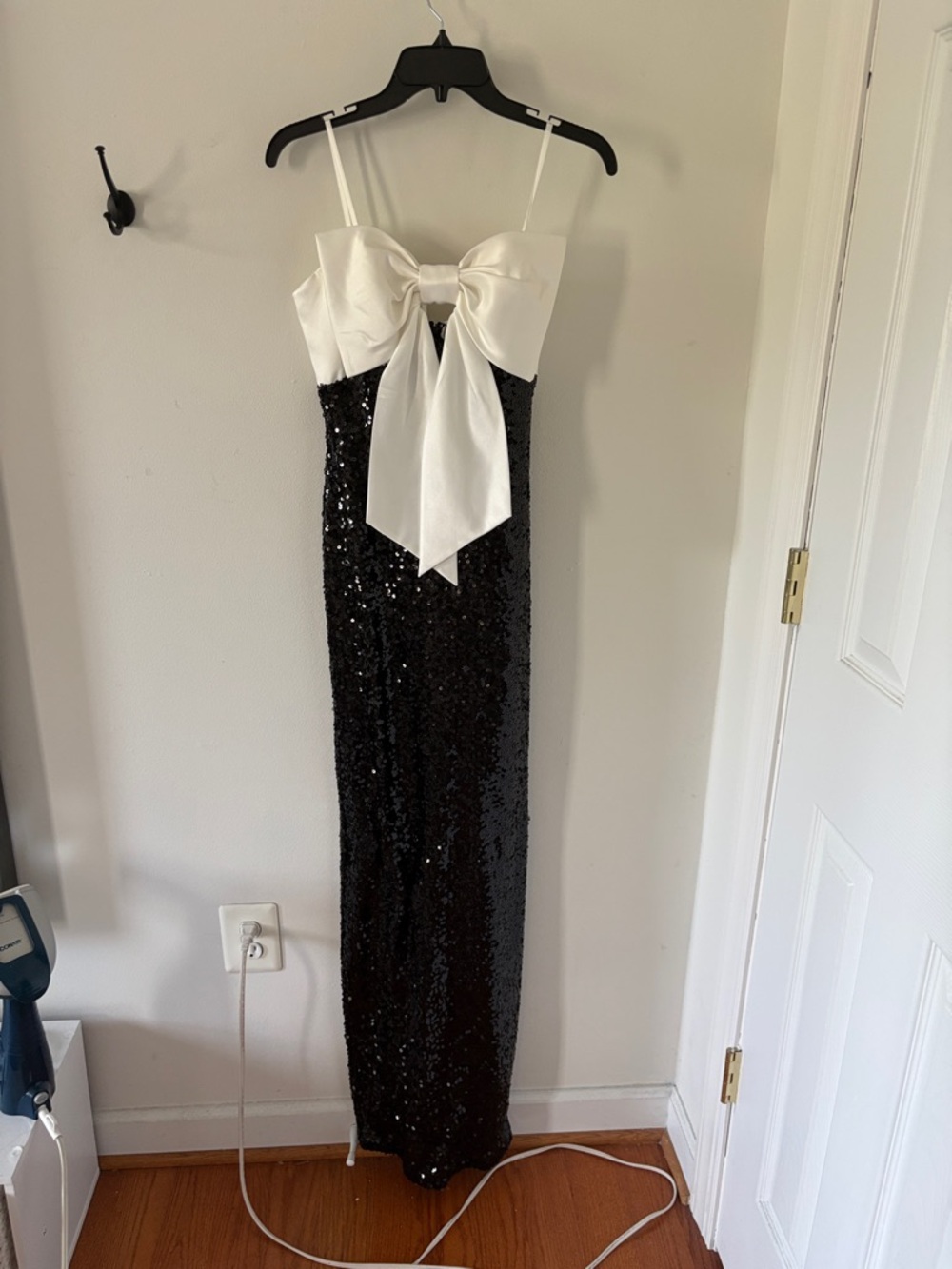Black and white formal dress